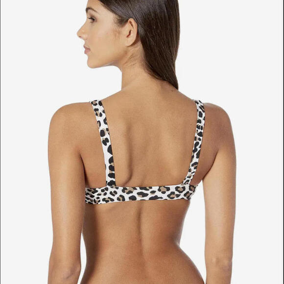 VITAMIN A leopard print front tie bikini top - Picture 2 of 7
